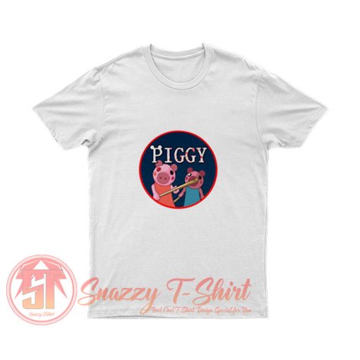 Cartoon Horror Piggy Adult T Shirt