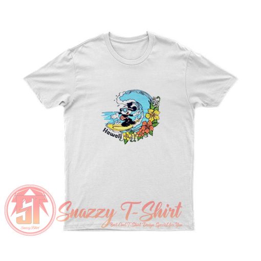 Cartoon Vintage Mickey Mouse Surfing Hawaii T Shirt
