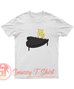 Cat Playing Piano T Shirt