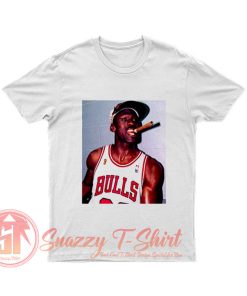Chicago Bulls Championship Michael Jordan Smoking A Cigar T Shirt