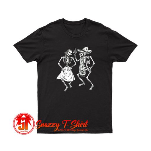 Dancing Skeletons Sugar Skull Day of the Dead Dia de los Muertos Mexican Heritage Halloween Gothic T Shirt