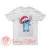 Disney Lilo Stitch Christmas Santa Hat T Shirt
