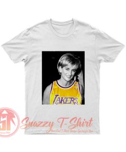 Princess Diana Wearing Los Angeles LA Lakers Jersey T Shirt