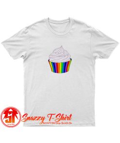 Rainbow Cupcake with Pink Frosting T Shirt