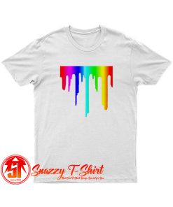 Rainbow Paint Drip T Shirt