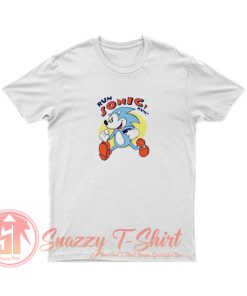 Run Sonic The Hedgehog Cartoon T Shirt