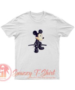Samurai Mickey Mouse Cartoon Character T Shirt