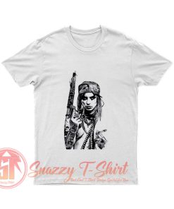 Sexy Hot Mexicana Girl Chola Chicana Mexico Mexiko Gun Hipster Gangster Swag Gangsta T Shirt