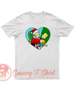 Simpsons Christmas Homer Santa and Bart T Shirt