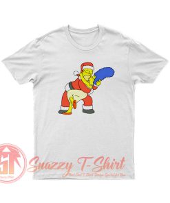 Simpsons Christmas Homer and Marge Dancing T Shirt