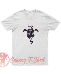 Skeleton Bat Cat Halloween T Shirt