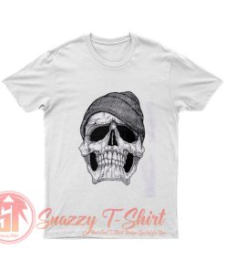 Skull With Beanie Hat Style T Shirt