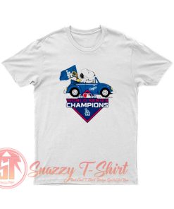Snoopy And Woodstock LA Dodgers T Shirt