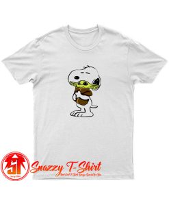 Snoopy Hugging Baby Yoda Star Wars T Shirt