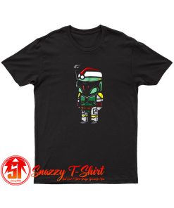 Star Wars Boba Santa Hat Cartoon Christmas T Shirt