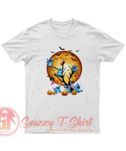 Stitch Pumpkin on tree happy Halloween T Shirt
