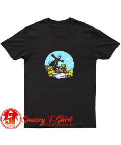 Stormtrooper And Baby Yoda Walking On The River T Shirt