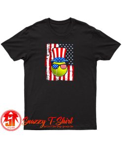 Tennis Ball American Flag T Shirt