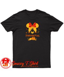 Thanksgiving Minnie Head With Black Castle Pumpkin T Shirt