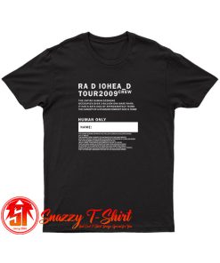 Tour 2009 Radiohead Crew T Shirt