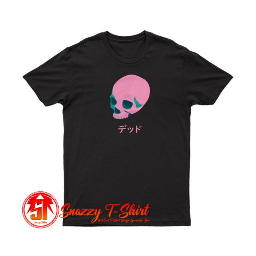 Vaporwave Pink Skull T Shirt