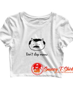 80s Cat Crop Top Shirt