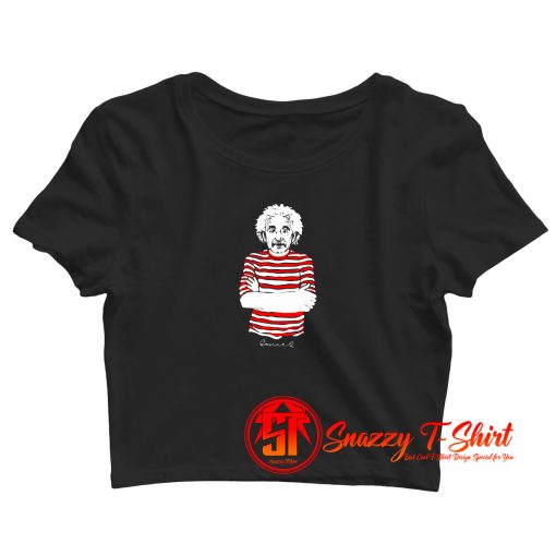 Albert Einstein Photos Crop Top Shirt