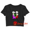 Albert Einstein Pythagoras Fight Funny Physicists Crop Top Shirt