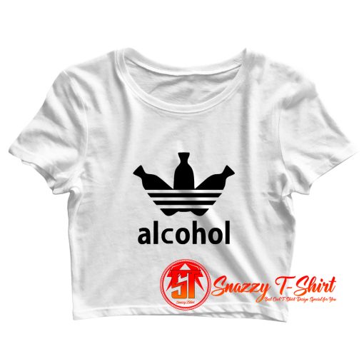 Alcohol Parody Crop Top Shirt