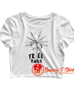 Alien Free Hugs Ringer Crop Top Shirt