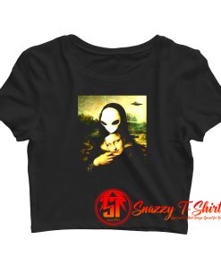 Alien monalisa Crop Top Shirt