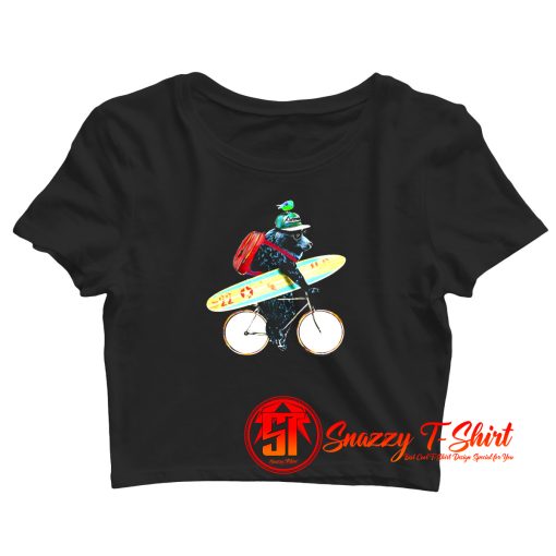 Bear Bicycle Crop Top Shirt