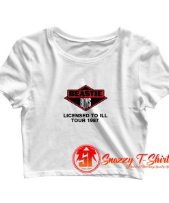 Beastie Boys Licensed to Ill Tour 1987 Fashionable Crop Top Shirt