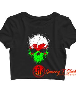 Beautiful Dripping Gothic Skull Crop Top Shirt