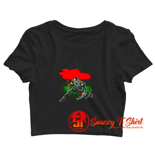 Black Panther Graphic Crop Top Shirt
