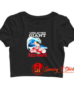 Blue Wave Trump Surfing Election Crop Top Shirt