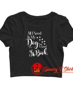 Book Reading Dog Lovers Crop Top Shirt