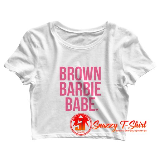 Brown Barbie Babe Crop Top Shirt