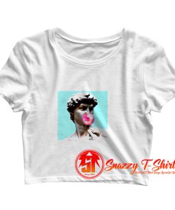 Bubblegum Statue vaporwave Crop Top Shirt