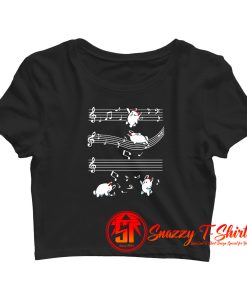 Bunny Musical Bunnies Sheet Music Cute Rabbits Crop Top Shirt