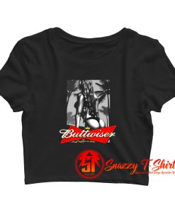Buttwiser Babe Funny Parody Crop Top Shirt