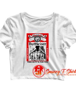 Buttwiser Funny Big and Tall Bud Parody Crop Top Shirt