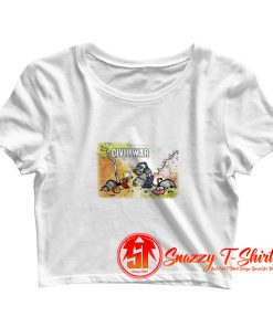 Calvin And Hobbes War Crop Top Shirt