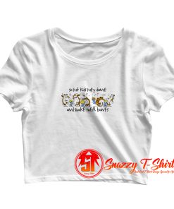 Calvin Hobbes Dance and Shake Their BonesShirt Crop Top Shirt