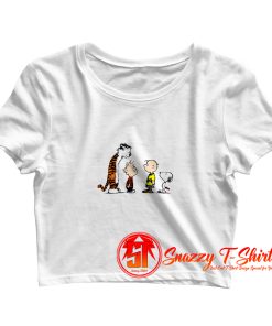 Calvin or Snoopy Crop Top Shirt