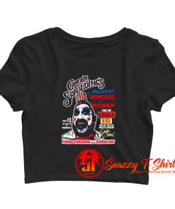Captain Spaulding Poster Style Museum Monsters And Madman Crop Top Shirt
