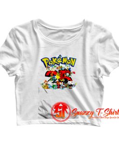 Cartoon Pokemon 25th Anniversary Crop Top Shirt