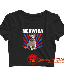 Cat 4th of July Meowica Crop Top Shirt