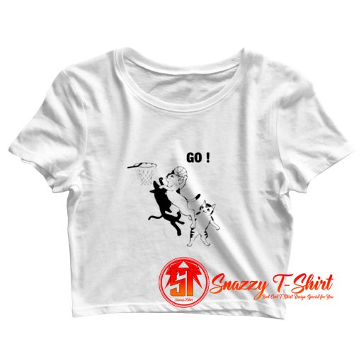 Cat Aiming Go Crop Top Shirt