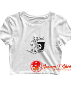 Cat Be Mine Laptop Crop Top Shirt
